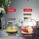 Big Heat Resistant Glass Teapot Flower Tea Kettle Large Clear Glass Fruit Juice Container Ceramic Teapot Holder Base Droshipping